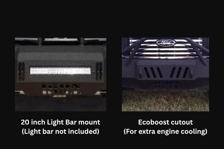 Iron Bull Bumpers Center Plate Add On for enhanced strength and style on your truck