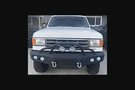 Iron Bull Bumpers Grille Guard (HD) Defender 4 add-on with light tabs for front bumper protection