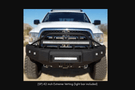 Iron Bull SP 42-Inch Extreme Vetting Add-On with grille guard and light bar enhancing front bumper strength and visibility