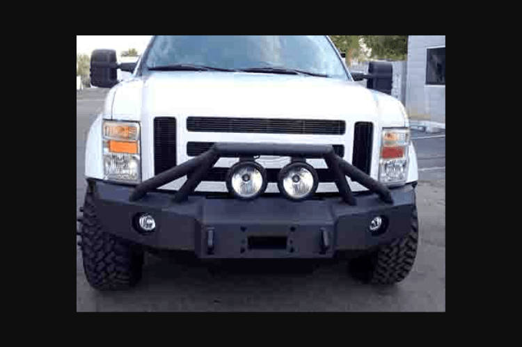Iron Bull Bumpers Grille Guard (XD) Sniper 4 add-on with light tabs for front bumper protection and rugged style