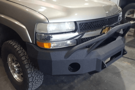 Iron Bull heavy duty front bumper for 2000-2002 Chevy Silverado 2500/3500, rugged steel design for maximum protection and upgrade