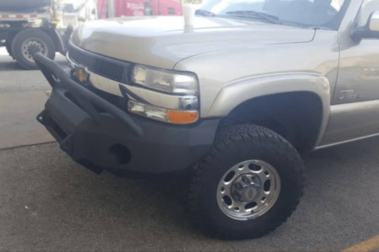 Iron Bull heavy duty front bumper for 2000-2002 Chevy Silverado 2500/3500, rugged steel design for maximum protection and upgrade
