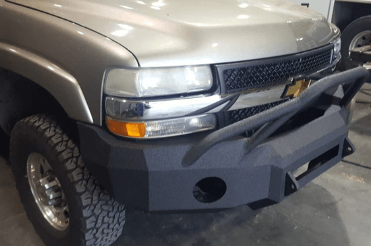 Iron Bull heavy duty front bumper for 2000-2002 Chevy Silverado 2500/3500, rugged steel design for maximum protection and upgrade