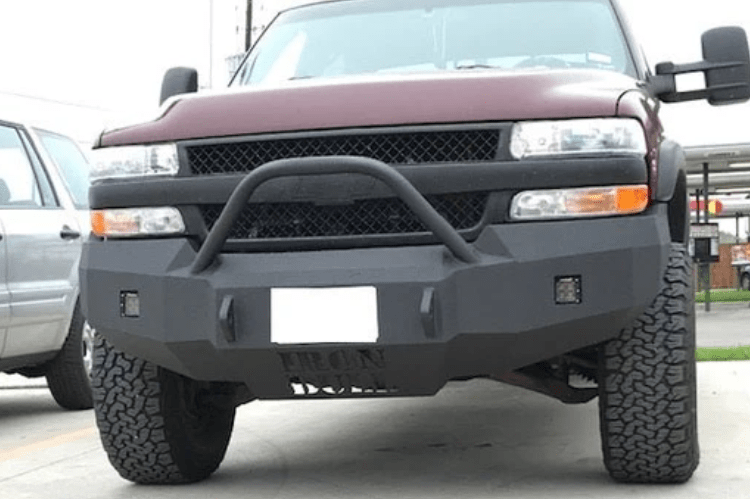 Iron Bull heavy duty front bumper for 2000-2002 Chevy Silverado 2500/3500, rugged steel design for maximum protection and upgrade