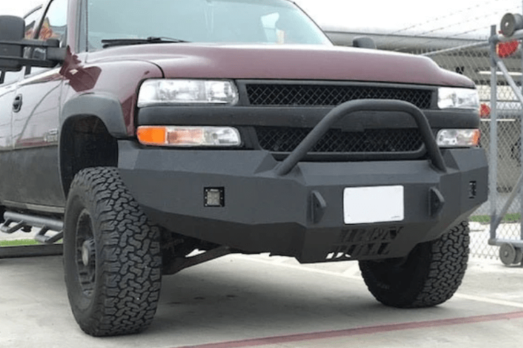 Iron Bull heavy duty front bumper for 2000-2002 Chevy Silverado 2500/3500, rugged steel design for maximum protection and upgrade