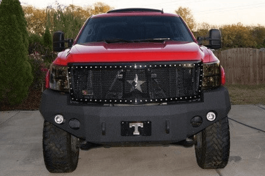 Iron Bull Heavy Duty Front Bumper installed on a Chevy Silverado 2500/3500 2007-2010, showcasing a durable Chevy Silverado front bumper design