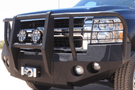 Iron Bull Heavy Duty Front Bumper installed on a Chevy Silverado 2500/3500 2007-2010, showcasing a durable Chevy Silverado front bumper design