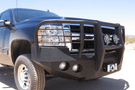 Iron Bull Heavy Duty Front Bumper installed on a Chevy Silverado 2500/3500 2007-2010, showcasing a durable Chevy Silverado front bumper design