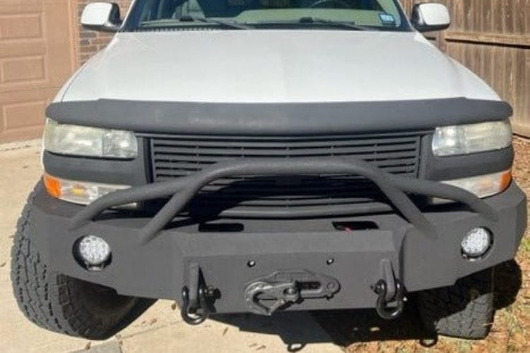 Iron Bull custom front bumper #64 for 1999–2002 Chevy Silverado 1500 featuring steel construction and a rugged custom design
