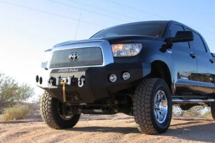 Iron Bull custom front bumper #45 for 2007–2013 Toyota Tundra featuring rugged steel construction and a distinctive custom profile