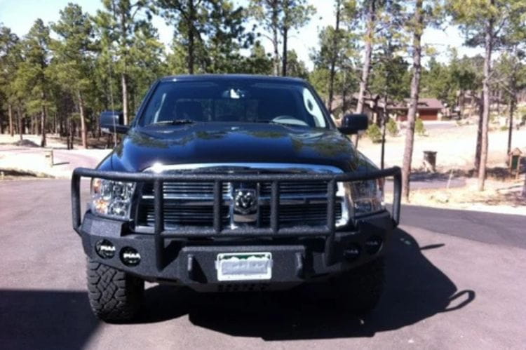 Iron Bull custom front bumper #58 for 2009–2012 Ram 1500 featuring steel construction and a rugged custom truck design