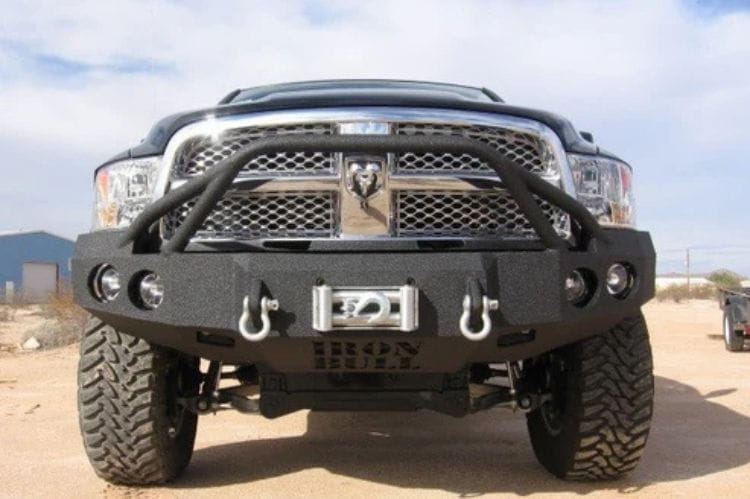 Iron Bull custom front bumper #58 for 2009–2012 Ram 1500 featuring steel construction and a rugged custom truck design