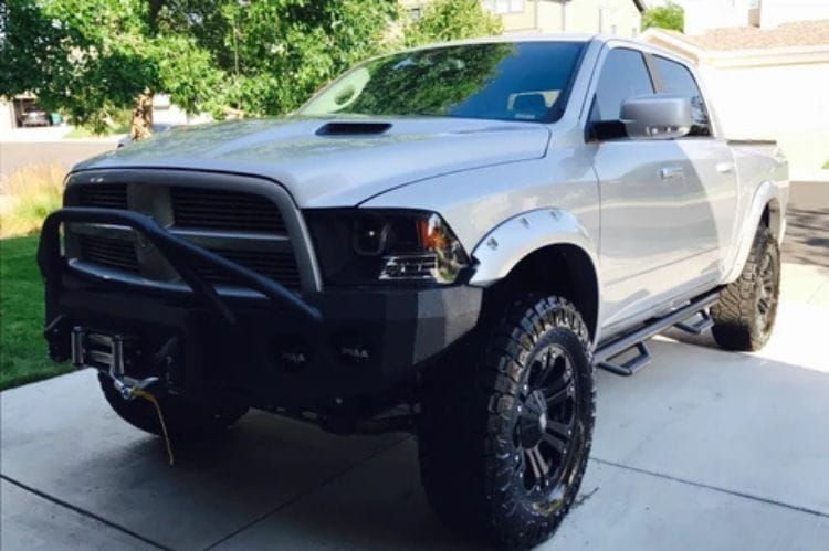Iron Bull custom front bumper #58 for 2009–2012 Ram 1500 featuring steel construction and a rugged custom truck design