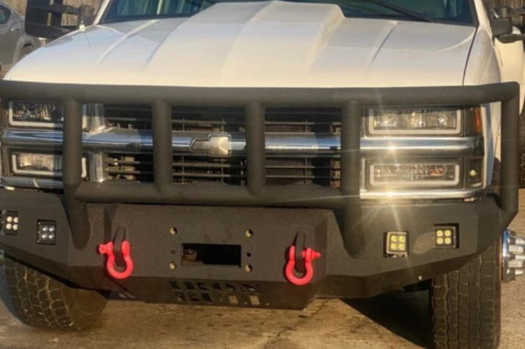 Iron Bull custom steel front bumper #57 for 1988–2000 GMC Sierra 1500 with durable steel construction and a classic truck design