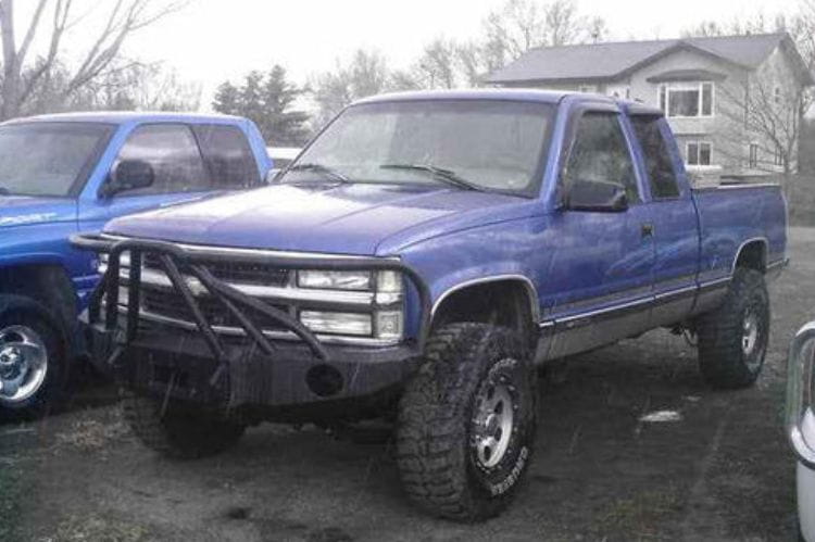 Iron Bull custom steel front bumper #57 for 1988–2000 GMC Sierra 2500/3500 featuring robust steel construction and a classic truck profile