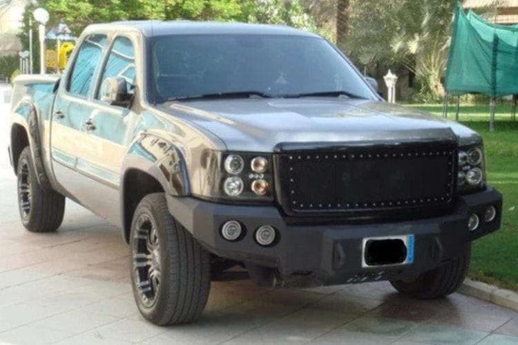 Iron Bull custom steel front bumper #50 for 2007–2013 GMC Sierra 1500 featuring rugged fabrication and durable truck protection