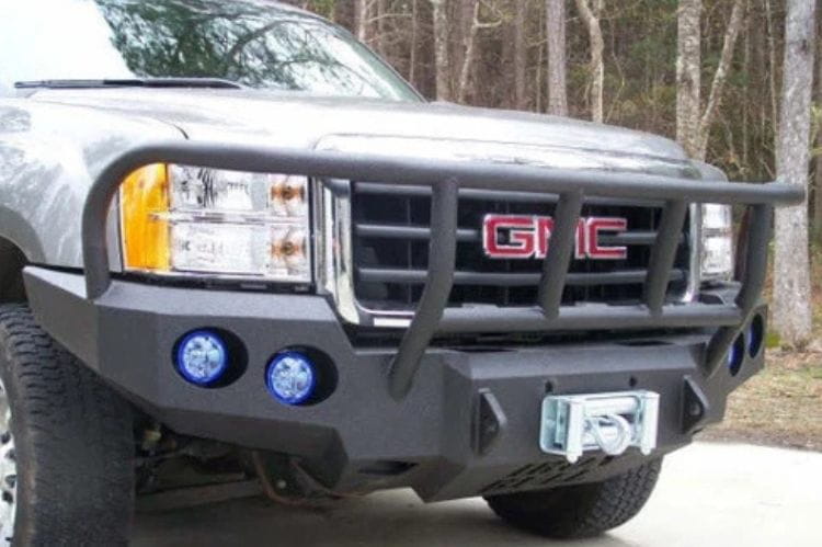 Iron Bull custom steel front bumper #50 for 2007–2013 GMC Sierra 1500 featuring rugged fabrication and durable truck protection
