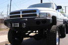 Iron Bull front bumper #14 gives your 1994-2001 Dodge Ram 1500 maximum structural defense across rocky mountain trails