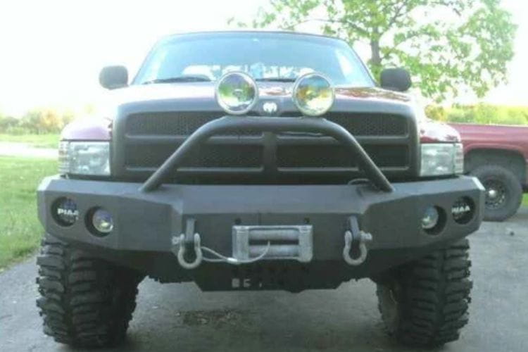 Iron Bull front bumper #14 gives your 1994-2001 Dodge Ram 1500 maximum structural defense across rocky mountain trails