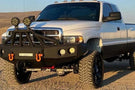 Iron Bull front bumper #14 equips a 1994-2002 Dodge Ram 2500/3500 with heavy-duty steel guard on rugged off-road trails