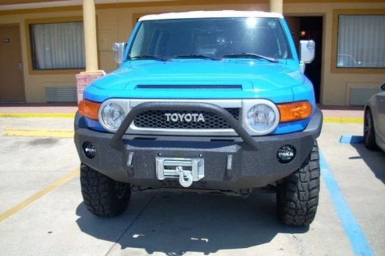 Iron Bull front bumper #49 for 2006–2014 Toyota FJ Cruiser featuring rugged construction and a trail-ready design