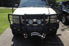 Iron Bull aftermarket front bumper for 2003-2007 Chevy Silverado 2500/3500, heavy-duty steel construction with bold upgrade design.
