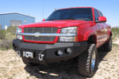 Iron Bull aftermarket front bumper for 2003-2007 Chevy Silverado 2500/3500, heavy-duty steel construction with bold upgrade design.