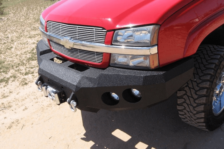 Iron Bull aftermarket front bumper for 2003-2007 Chevy Silverado 2500/3500, heavy-duty steel construction with bold upgrade design.