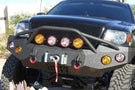 Heavy duty front bumper #21 by Iron Bull displays a black steel finish on a 2004-2008 Ford F150 rugged work truck 