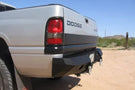 Iron Bull heavy duty rear bumpers #16 protect a 1994-2001 Dodge Ram 1500 truck with custom-built steel strength