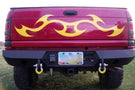 Heavy duty rear bumpers #16 made by Iron Bull enhance a 1994-2002 Dodge Ram 2500/3500 with rugged trail-ready protection