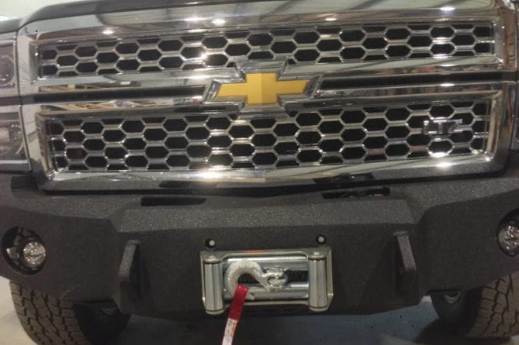 Iron Bull offroad front truck bumper #35 for 2014–2015 Chevy Silverado 1500 with rugged styling and durable protection