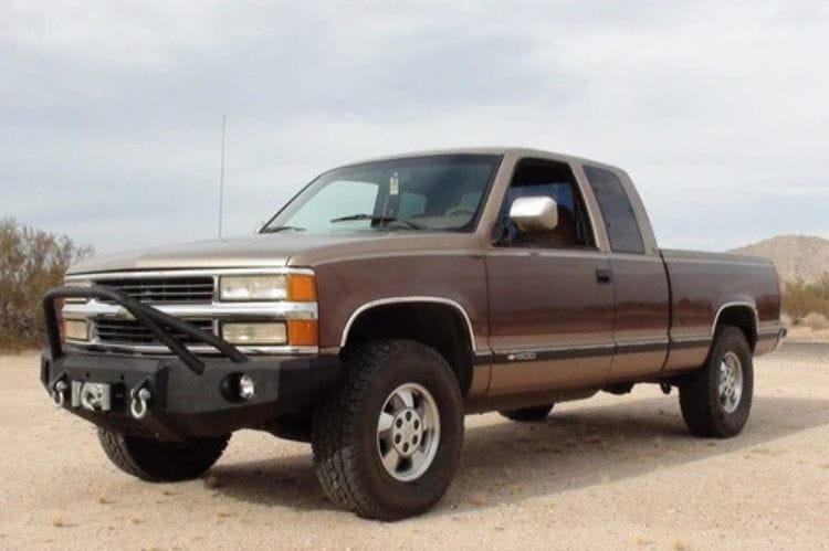 Iron Bull steel front bumper #57 for 1988–1999 Chevy Silverado 2500/3500 featuring rugged steel construction and off-road styling