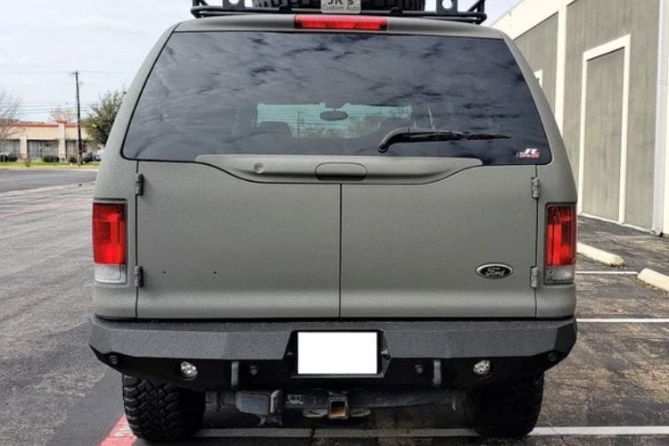 Iron Bull steel rear bumper #19 adds aggressive styling and rugged steel protection to a 2000-2005 Ford Excursion