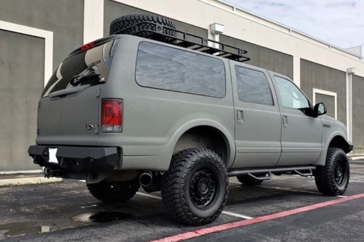 Iron Bull steel rear bumper #19 adds aggressive styling and rugged steel protection to a 2000-2005 Ford Excursion