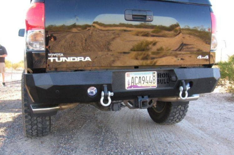 Iron Bull steel rear bumper #47 for 2007–2013 Toyota Tundra featuring heavy-duty construction and rugged rear-end protection