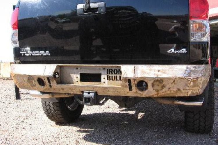 Iron Bull steel rear bumper #47 for 2007–2013 Toyota Tundra featuring heavy-duty construction and rugged rear-end protection