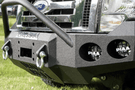 Truck front bumper #15 from Iron Bull gives a 2009-2014 Ford F150 an imposing off-road stance on rough terrain
