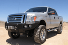 Truck front bumper #15 from Iron Bull gives a 2009-2014 Ford F150 an imposing off-road stance on rough terrain