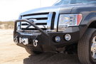 Truck front bumper #15 from Iron Bull gives a 2009-2014 Ford F150 an imposing off-road stance on rough terrain