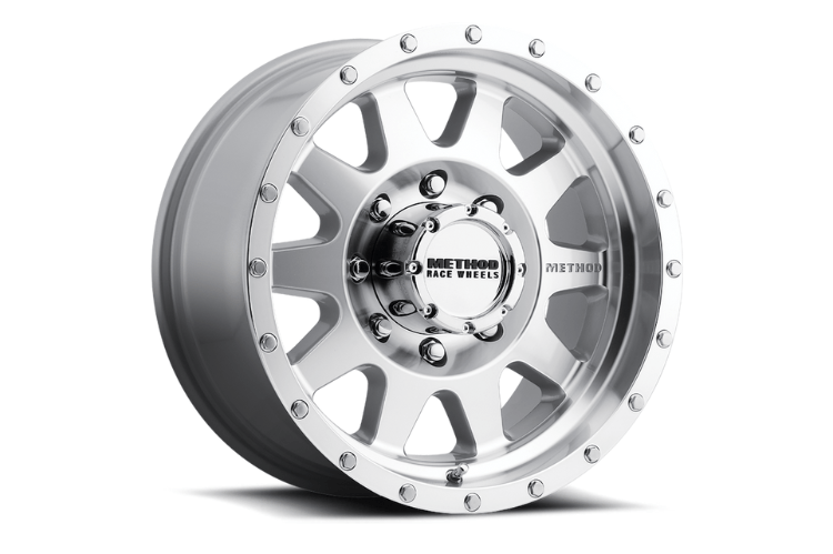 Method Race Wheels MR30129087318 for Ford F250/F350 Super Duty 1999–2025 in machined clear coat finish – durable off-road aluminum wheels for trucks