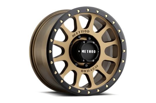 Method Race Wheels MR30578587900 – Best off road wheels for 1999-2025 Ford F250/F350 Super Duty, with a stylish black and bronze wheels finish for top-tier durability