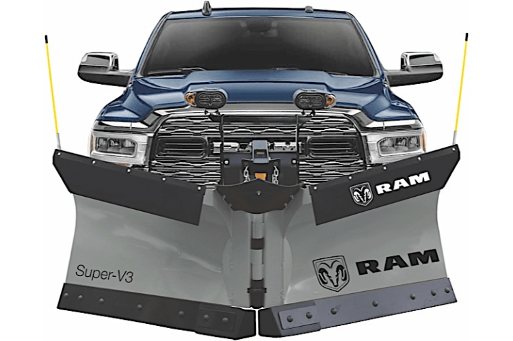 Meyer 53650 Super-V3 8ft 6in commercial snow plow, a heavy-duty snow plow attachment for truck, ideal for truck snow plows and large-scale clearing
