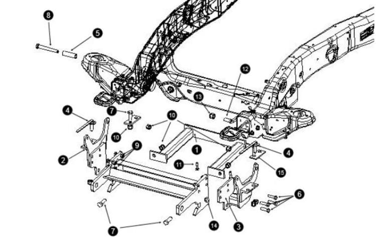 Meyer EZ Mount Plus Snow Plow Frame 17198, durable snow plow mount for EZ Mount Plus systems and reliable plow installation kit
