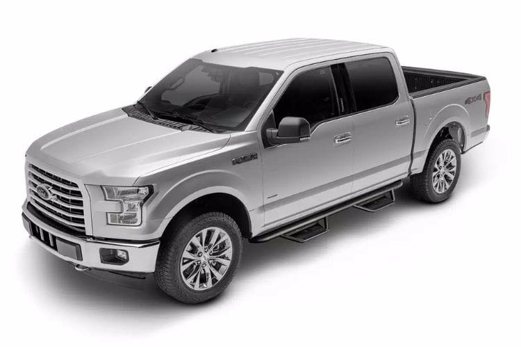 N-Fab Podium Steps nerf bars HPF1585CC-TX for 2017-2026 Ford F250/F350 Superduty textured black cab length nfab nerf bars