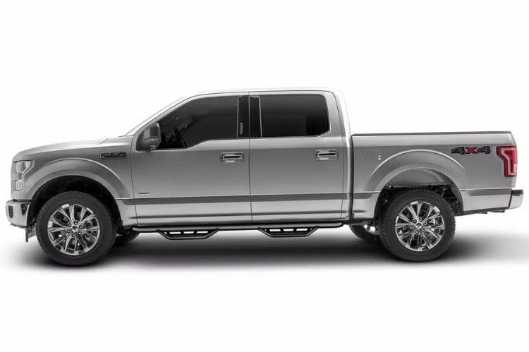 N-Fab Podium Steps nerf bars HPF1585CC-TX for 2017-2026 Ford F450 Superduty textured black cab length nfab nerf bars