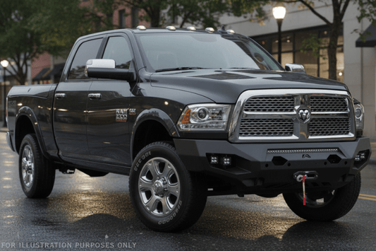 Durable 2018 Dodge Ram 2500 off-road build with Fab Fours protection and Rigid LED lighting