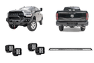 Fully equipped 2024 Dodge Ram 2500 off-road build featuring Fab Fours bumpers and Rigid lighting enhancements