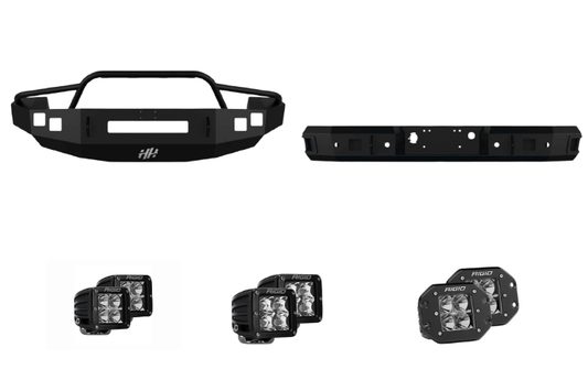 Night Raider Kit installation on a 2007 Silverado 2500HD upgraded for unstoppable night runs with Hammerhead front and rear bumpers and Rigid LED lighting