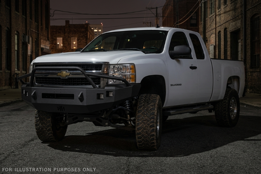 Front Bumper Chrome Kit With Brackets For 2007-2010 Chevy Silverado 2500HD/3500 – Complete Set
